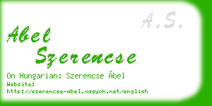 abel szerencse business card